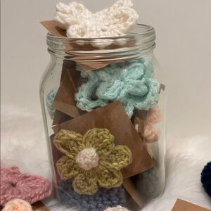 Crochet Heart and Flower Gift Tags